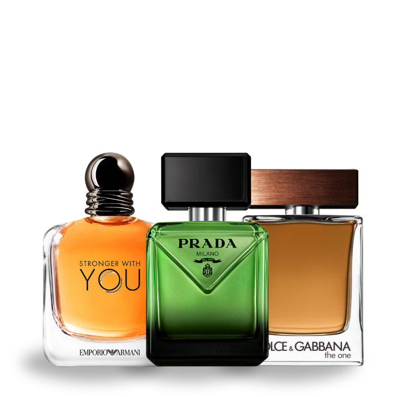 Combo de 3 Perfumes Giorgio Armani Stronger Whit You, Prada Paradigme e Dolce Gabanna The One 100ml