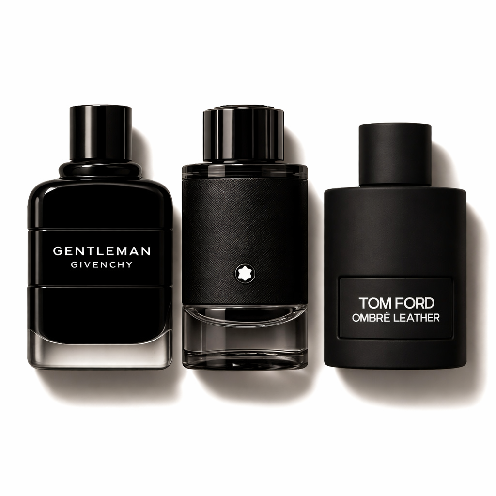 Combo de 3 perfumes Tom Ford Ombre Leather,  Givenchy Gentleman, Montblanc Explorer 100ml